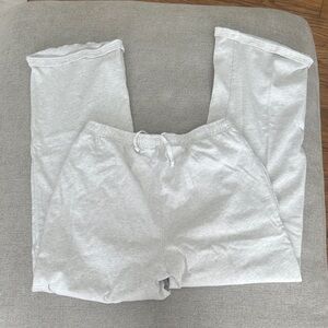Brandy Melville whitish grey sweatpants wide leg